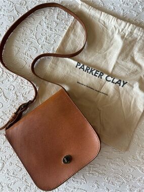 Parker Clay Layla Full-Grain Leather Satchel / Crossbody - EUC!